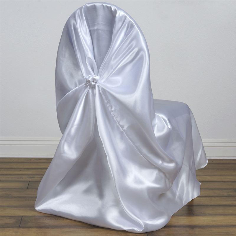 Satin Chair Covers White