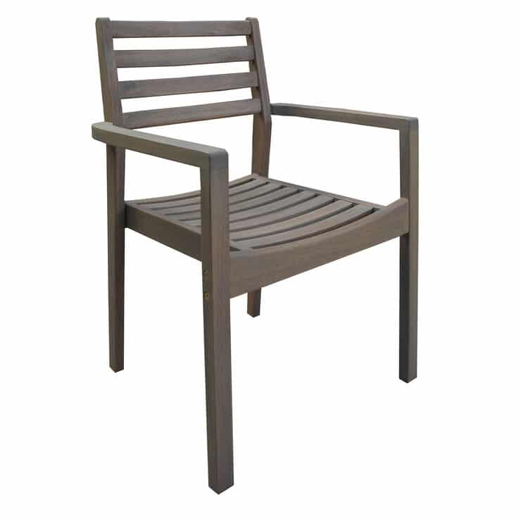 Grey Acacia Wood Patio Chair