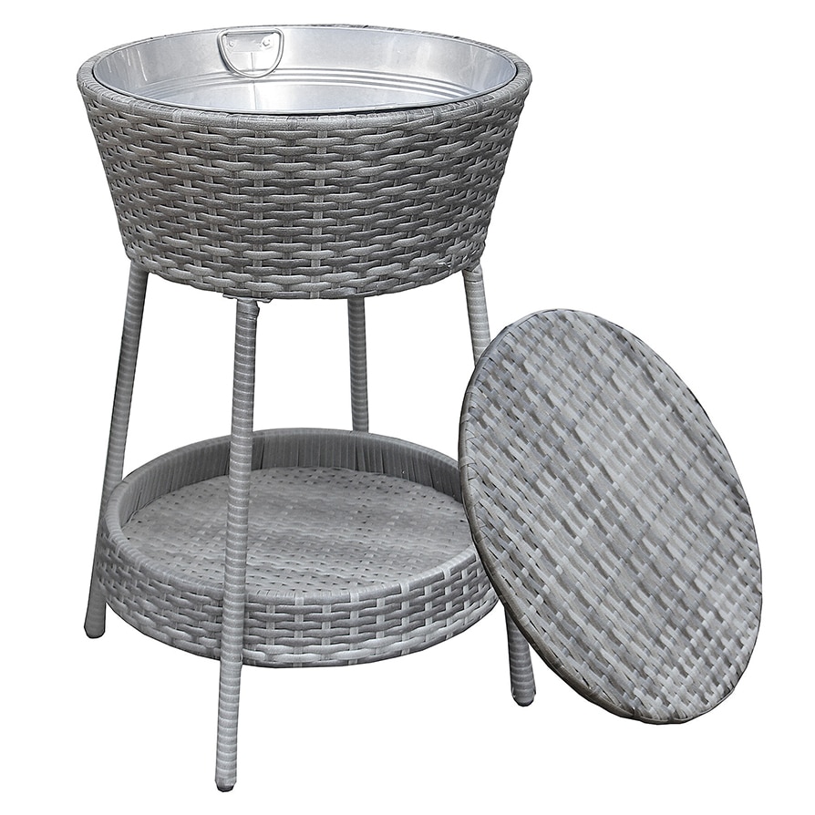Gray Wicker Ice Table
