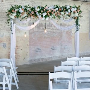 Black Twisted Steel Square Arch