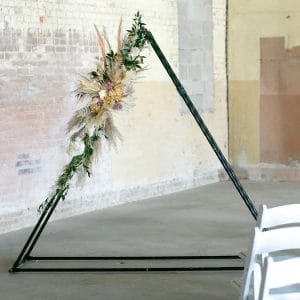 Black Twisted Steel Triangle Arch