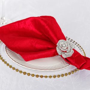 Red Crinkle Taffeta Napkin