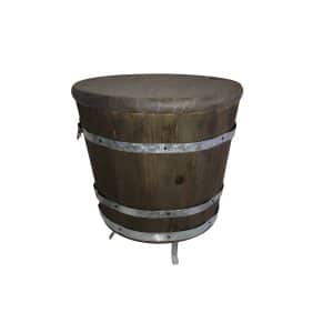 Gray Barrel End Tables