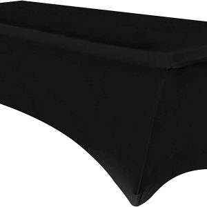 6' Black Spandex Table Cover