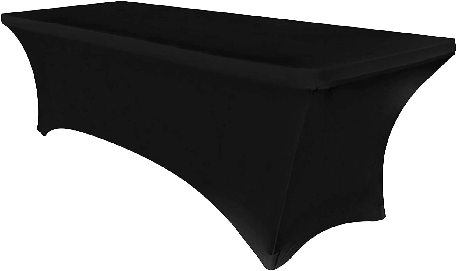 6' Black Spandex Table Cover