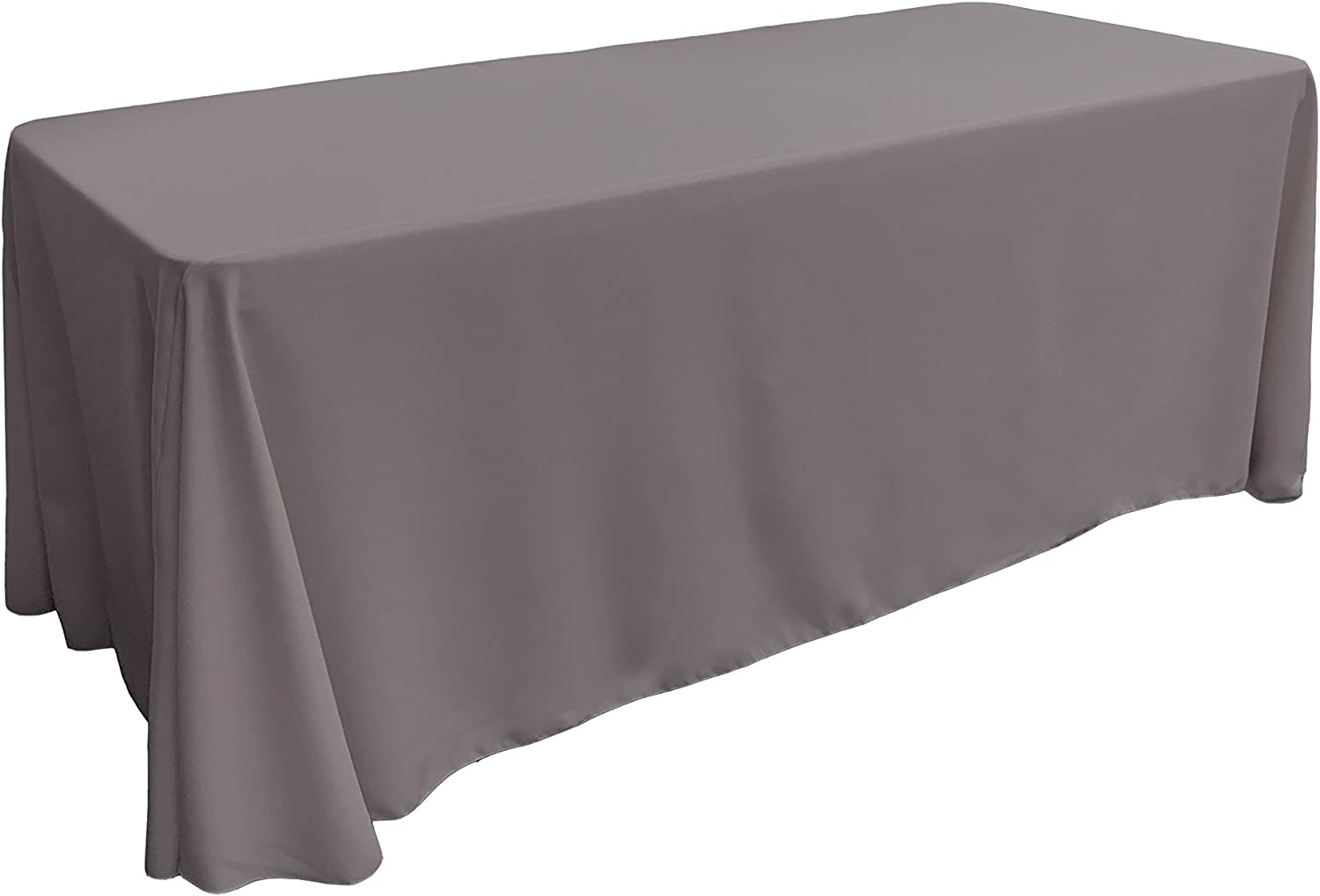 132x90 Gray Poly Linen