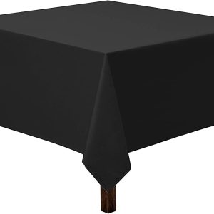 85x85 Black Poly-Cotton Linen