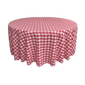 120 Round Gingham Linen