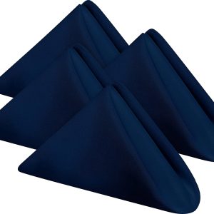 Navy Blue Poly Cotton Napkins