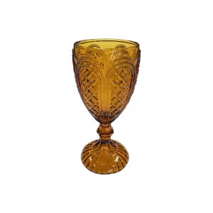 Carousel Amber Vintage Goblet