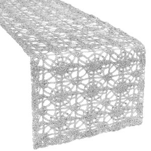 Chemical Lace Table Runner - Dark Silver