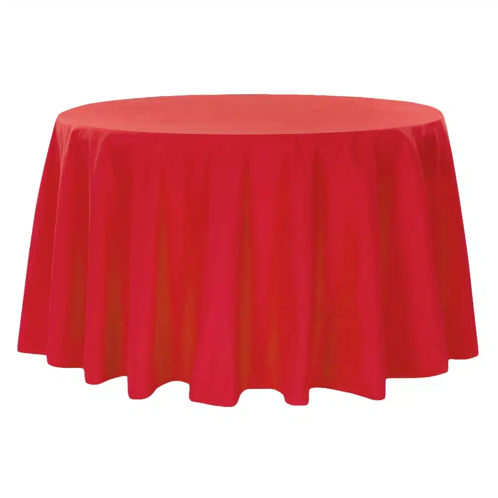 120 Red Polyester Round Linens