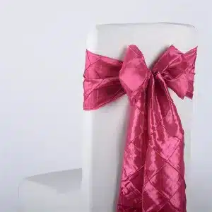 Pink Fuchsia Pintuck Chair Sash