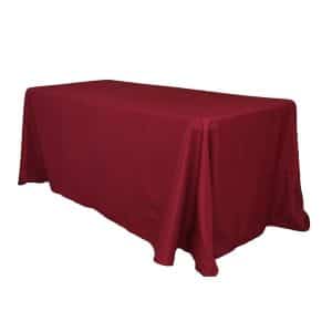 52x114 Burgandy Table Clothes