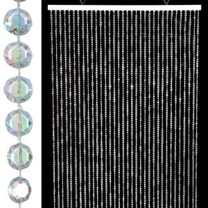 12 ft Diamonds Beaded Curtain - Bendable Top