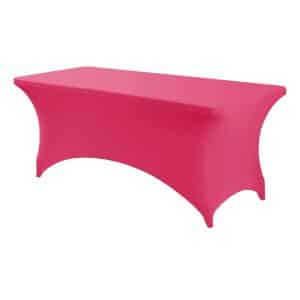 6 ft Pink Fuchsia Spandex Table Cover