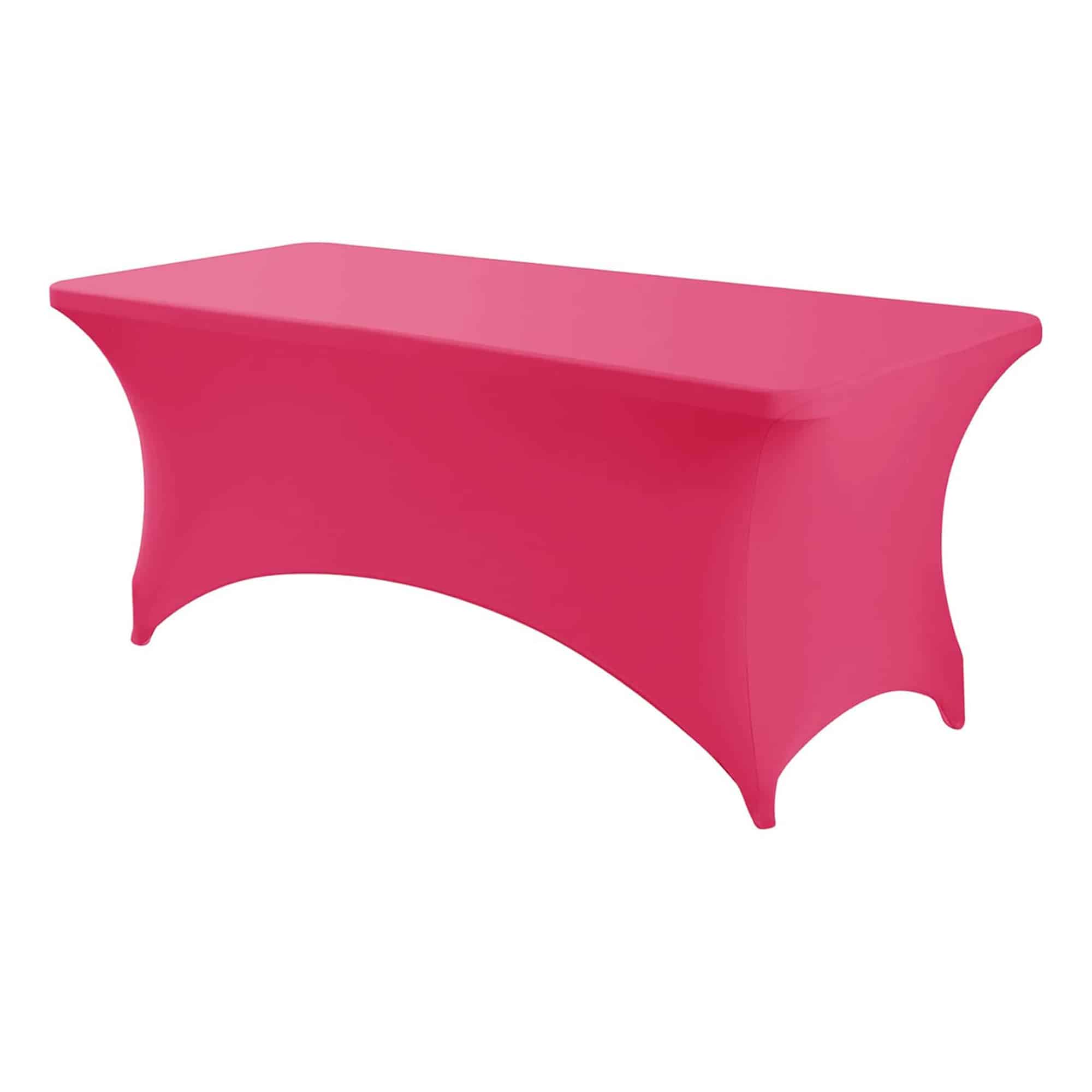 6 ft Pink Fuchsia Spandex Table Cover - Image 2