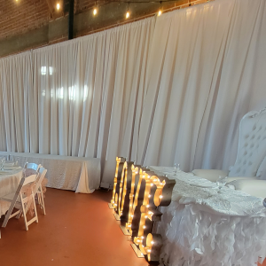 16'x2' White Poly Drapes