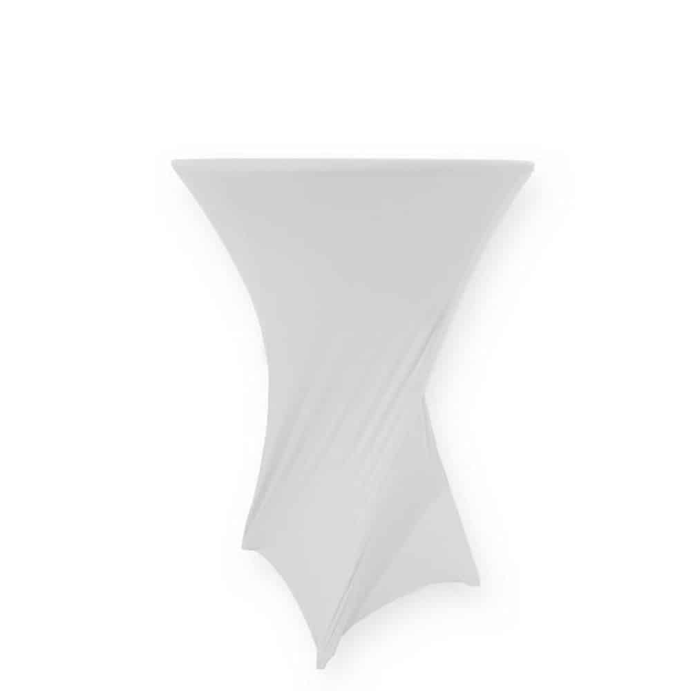 White Spandex Cocktail Table Covers - Image 2