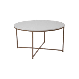Gold White Round Coffee Table