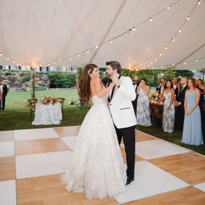 Birch and White Checkered Dance Floor